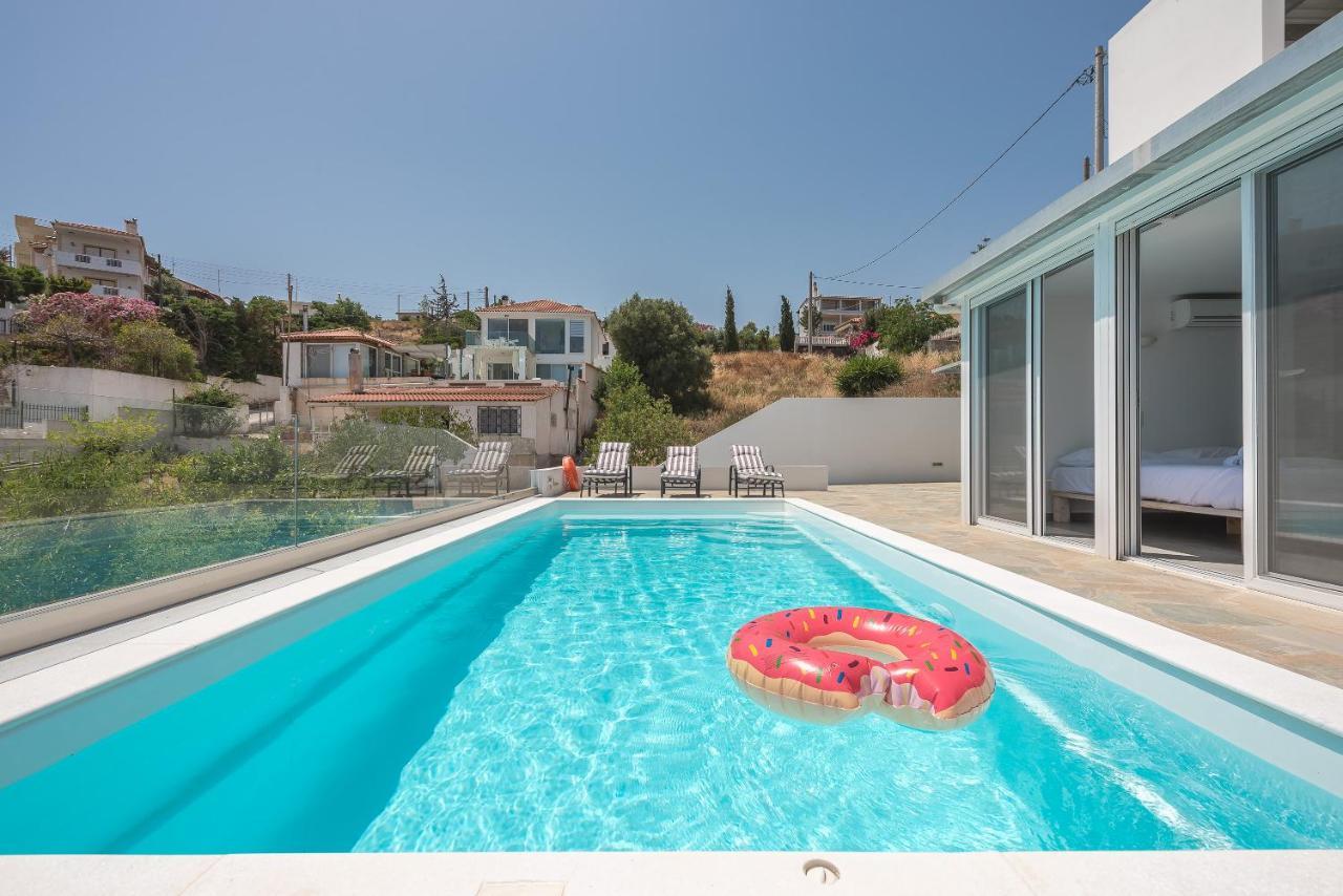 Villa Luna Private Heated Hydro Pool Bbq Beach 4Min Agia Marina Mikrolimanou 外观 照片