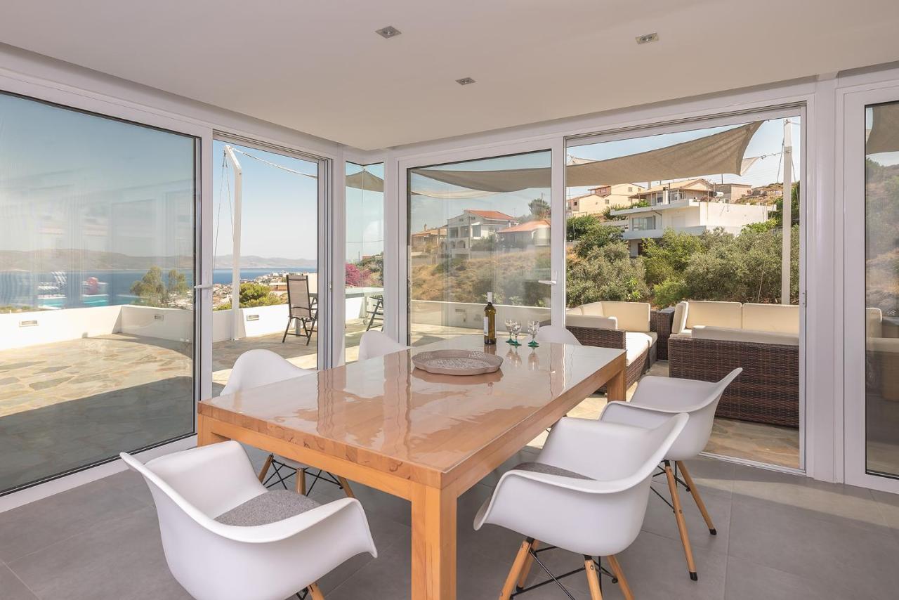 Villa Luna Private Heated Hydro Pool Bbq Beach 4Min Agia Marina Mikrolimanou 外观 照片