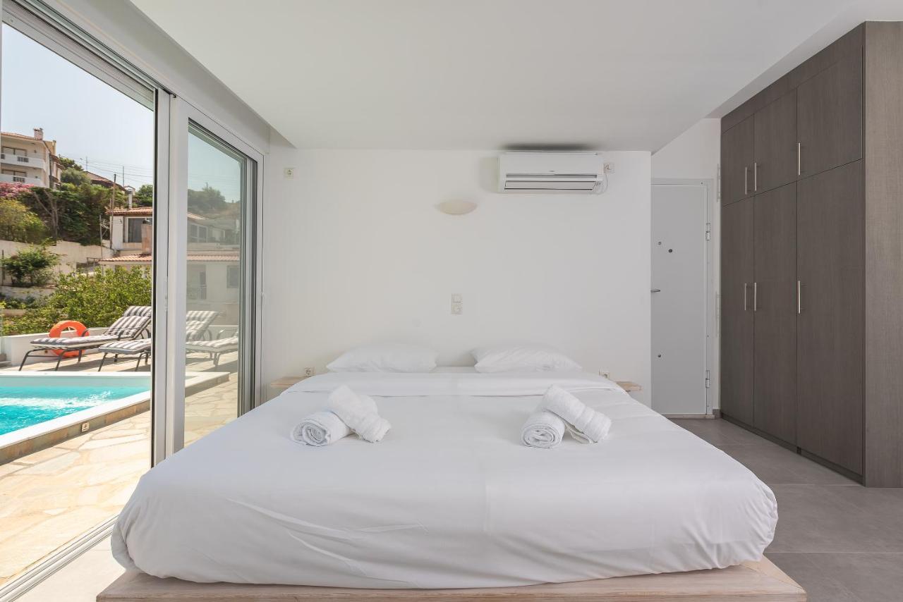 Villa Luna Private Heated Hydro Pool Bbq Beach 4Min Agia Marina Mikrolimanou 外观 照片