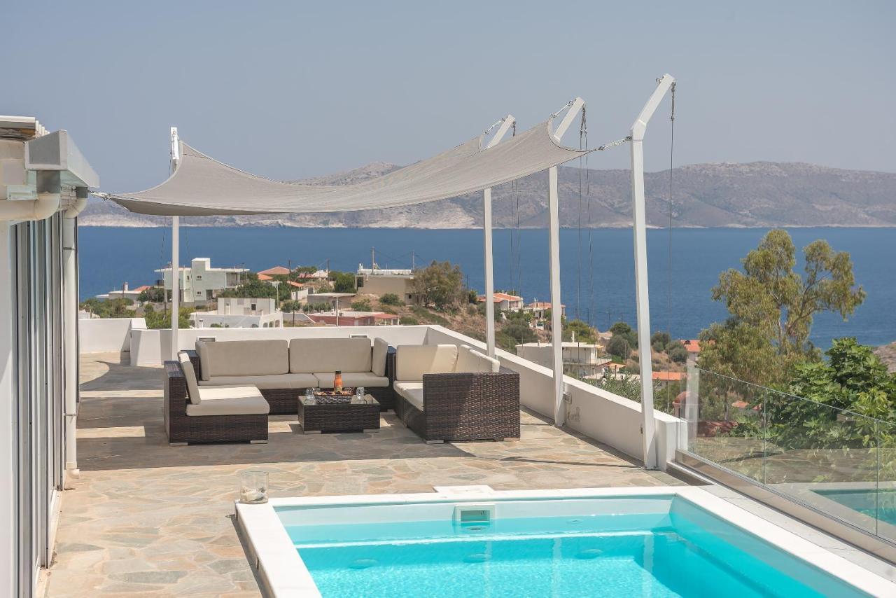 Villa Luna Private Heated Hydro Pool Bbq Beach 4Min Agia Marina Mikrolimanou 外观 照片