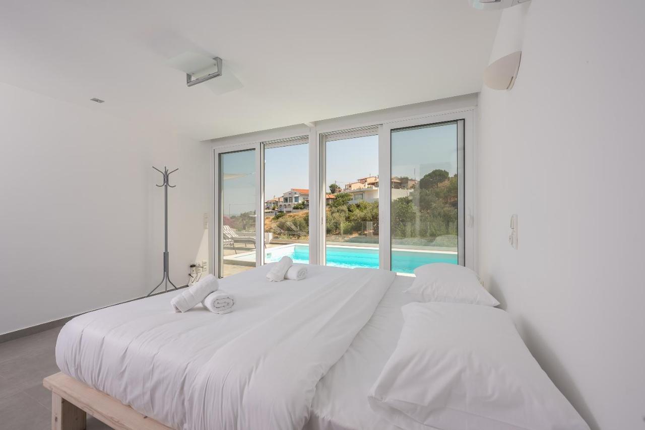 Villa Luna Private Heated Hydro Pool Bbq Beach 4Min Agia Marina Mikrolimanou 外观 照片