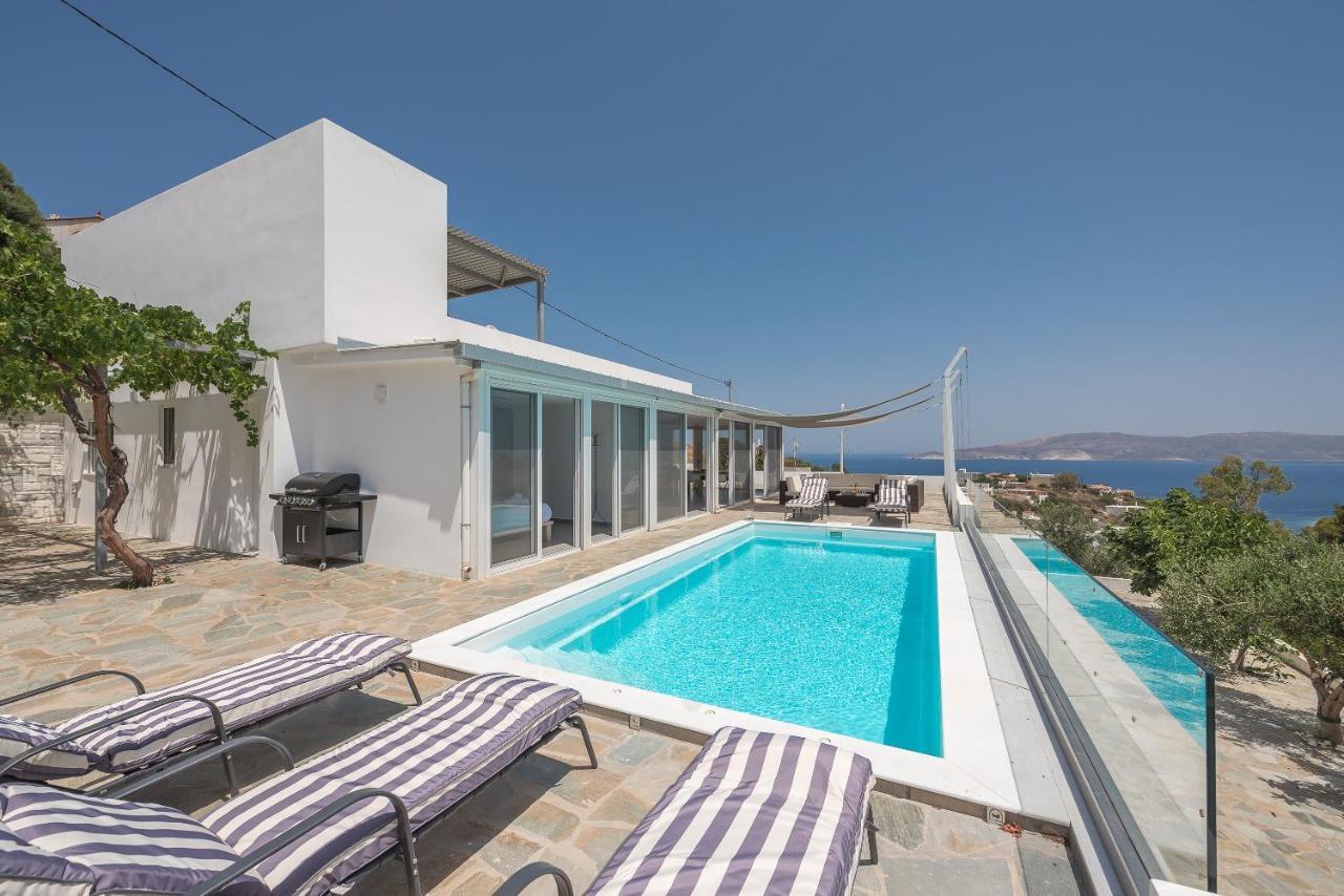 Villa Luna Private Heated Hydro Pool Bbq Beach 4Min Agia Marina Mikrolimanou 外观 照片