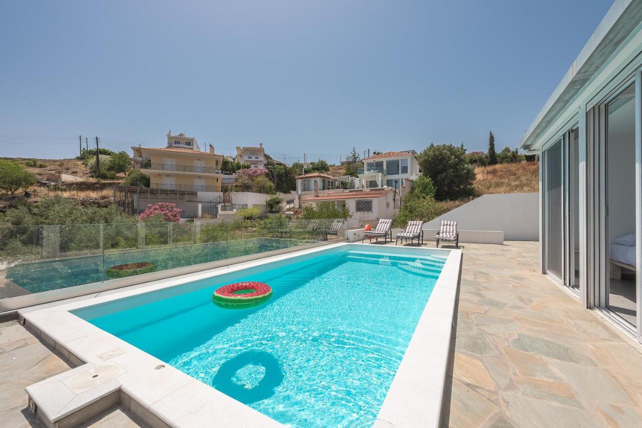 Villa Luna Private Heated Hydro Pool Bbq Beach 4Min Agia Marina Mikrolimanou 外观 照片
