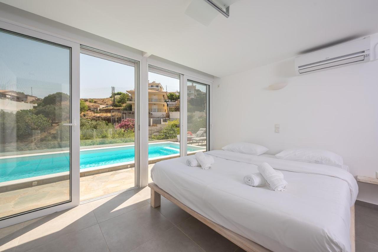 Villa Luna Private Heated Hydro Pool Bbq Beach 4Min Agia Marina Mikrolimanou 外观 照片