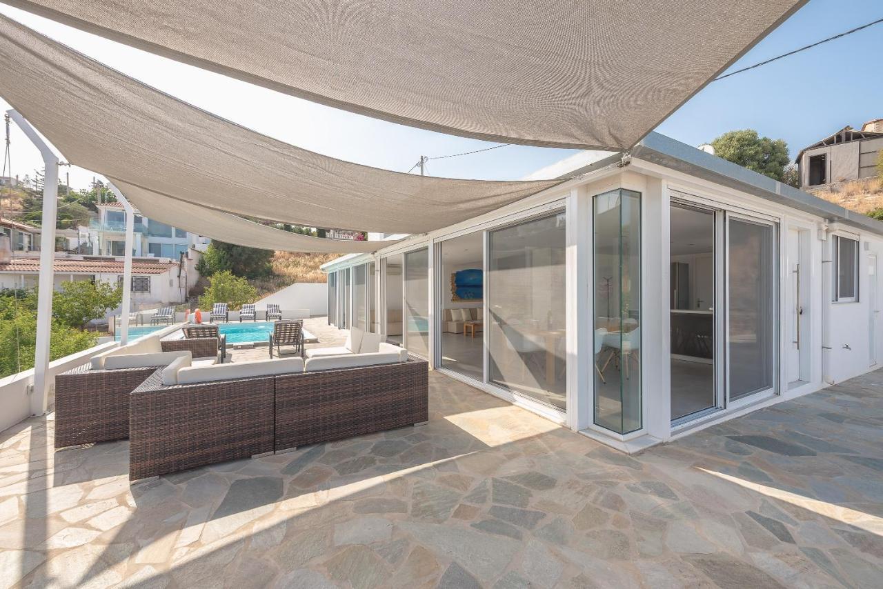 Villa Luna Private Heated Hydro Pool Bbq Beach 4Min Agia Marina Mikrolimanou 外观 照片