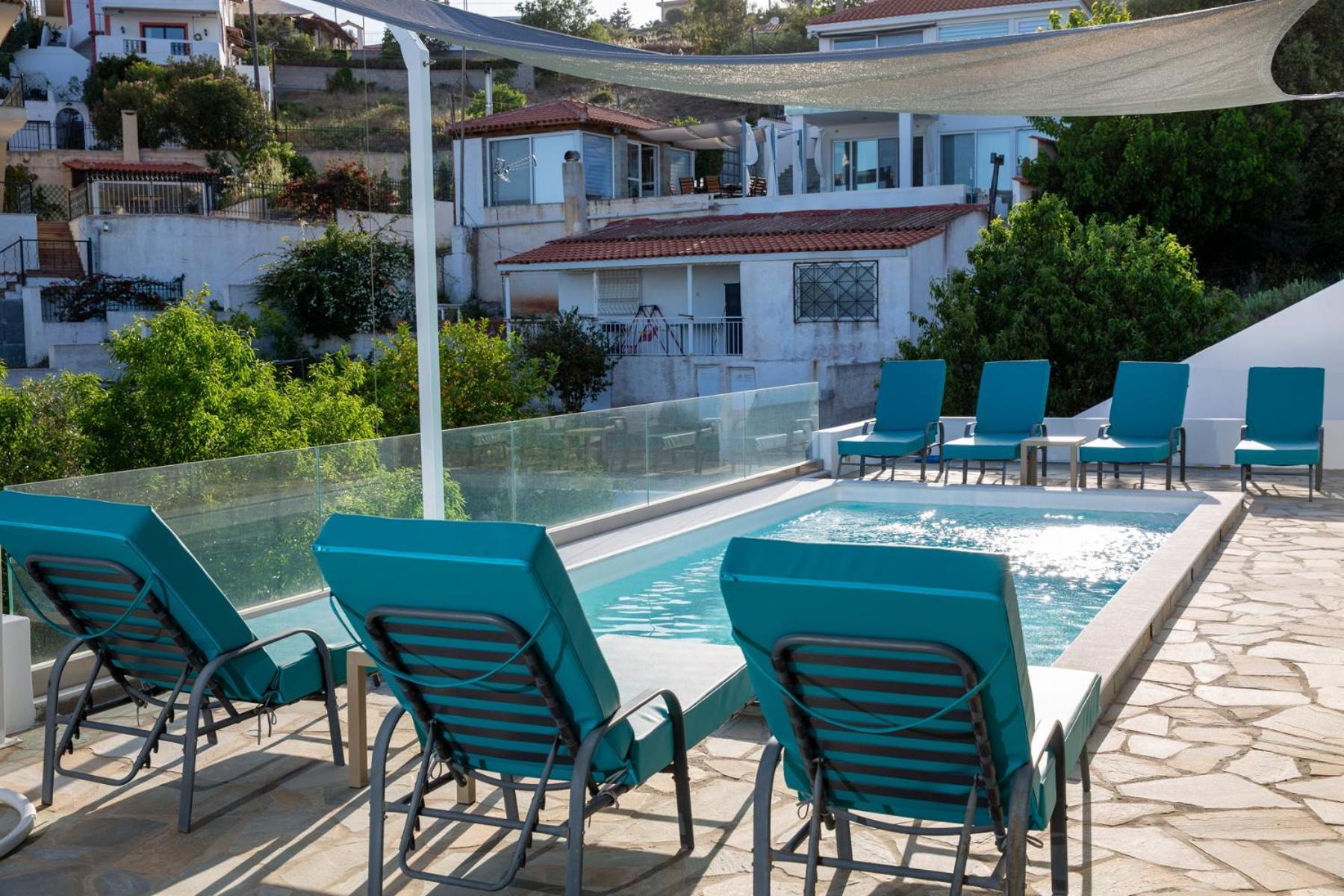 Villa Luna Private Heated Hydro Pool Bbq Beach 4Min Agia Marina Mikrolimanou 外观 照片